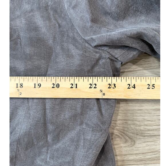 AllSaints Ellie Blazer Grey Matte Sateen Preppy Oversized Double Breasted 10 - Picture 3 of 7